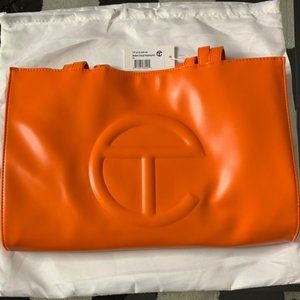 New Authentic Telfar Medium Orange Shopping Bag